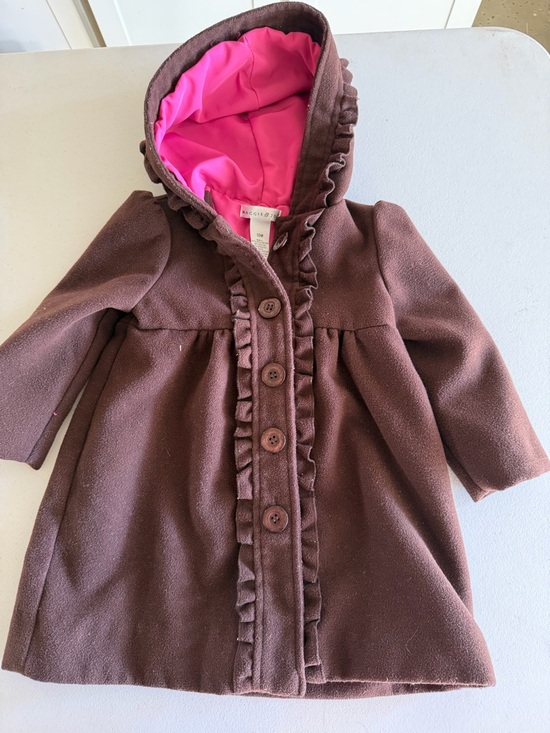 Maggie & Zoe Other - Maggie & Zoe Brown Pea Coat with Pink Hood Lining